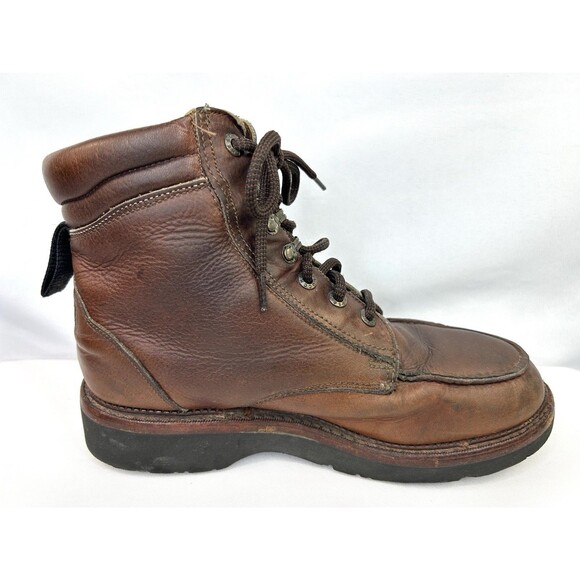 Lucchese Sport Men\'s Brown Leather Lace Up Moc Toe Work Boots Size 8.5 EE main image 7